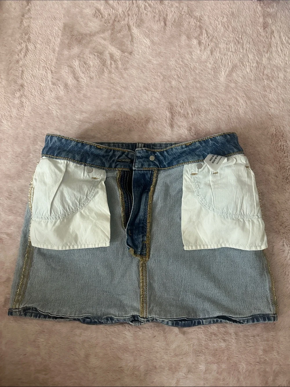 PacSun Denim Mini Skirt in Blue Wash - Picture 4 of 5